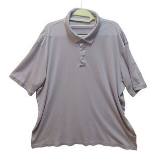Lands End Mens Polo Purple Size XXL 100% Cotton Short Sleeve Buttons Pullover
